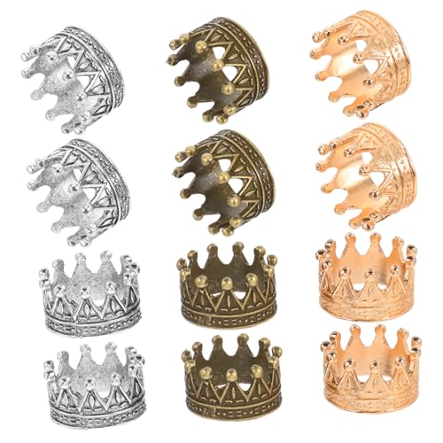 Gatuida 12 Stück Teiliges Mini Kronen für Puppenhaus Dekoration Filigrane Mini Tiara Ornamente in Antik Bronze Silber und Gold Leichte Spiel Krone für Rollenspiele Geburtstagsfeier und Gatuida 12 Stück Teiliges Mini Kronen für Puppenhaus Dekoration Filigrane Mini Tiara Ornamente in Antik Bronze Silber und Gold Leichte Spiel Krone für Rollenspiele Geburtstagsfeier und von Gatuida