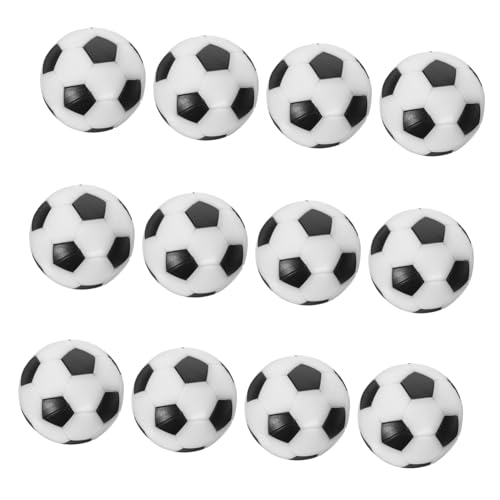 Gatuida 12 Stück Teiliges Mini Tischfußball Ball Umweltfreundliche Harz Ersatzkugeln Klassisch für Standard Tischfußballtische Robust Traditionelles Fußballmuster für Indoor spielspaß von Gatuida