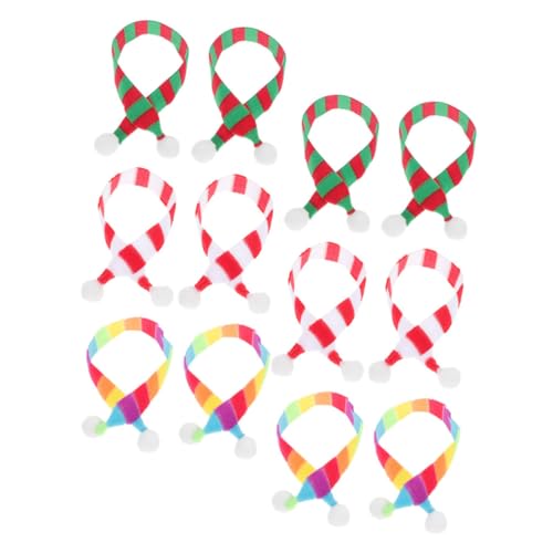 Gatuida 12 Stück Teiliges Mini Weihnachtsschal für Puppen und Dekoration Bunte Flexible Stoffschals mit Festlichem Design für Weihnachtsbaum Tischdeko und DIY Wiederverwendbar Gatuida 12 Stück Teiliges Mini Weihnachtsschal für Puppen und Dekoration Bunte Flexible Stoffschals mit Festlichem Design für Weihnachtsbaum Tischdeko und DIY Wiederverwendbar von Gatuida