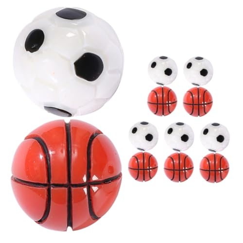 Gatuida 12 Stück Teiliges Miniatur Basketball und Fußball Niedliche Mikro Spielball Dekoration für Puppenhäuser und Mikro Landschaften Vielseitig für Büro Wohnzimmer und Garten Geeignet von Gatuida