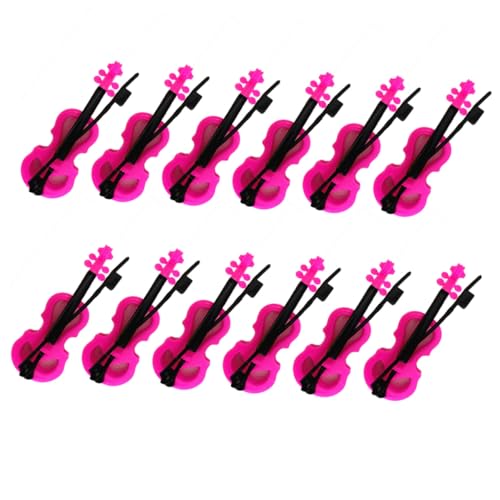 Gatuida 12 Stück Teiliges Miniatur Violinenspielzeug für Puppenhaus Realistische Mini Geigen Modelle Dekorative Musikinstrumente für DIY Mini Haus Zubehör von Gatuida