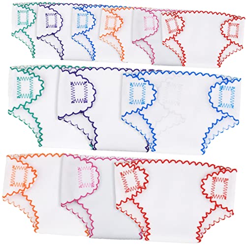 Gatuida 12 Stück Teiliges Puppenwindel aus Bunte Puppenunterwäsche Accessoire für Puppen Kindgerechtes Kreativität und Frühkindlicher Erziehung von Gatuida