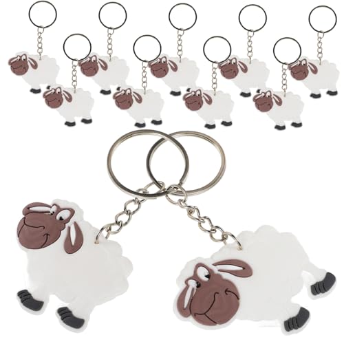 Gatuida 12 Stück Teiliges Schaf Schlüsselanhänger Niedliche Tieranhänger aus Stabilem Material Vielseitig für Schlüssel Taschen Rucksack Bunte Cartoon Schafe als und Party Mitgebsel von Gatuida