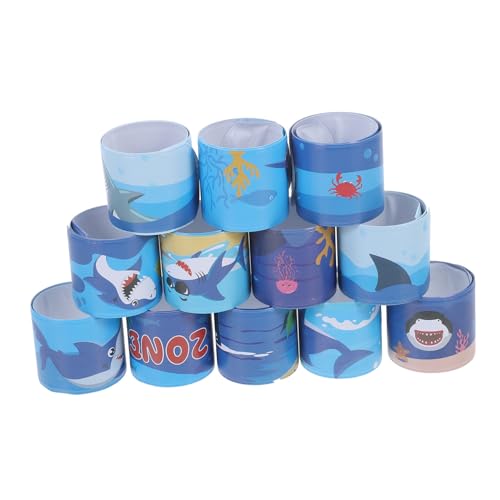 Gatuida 12 Stück Teiliges Schnapparmband mit Motiven Leichte Armbänder Farbenfrohe Party Slap Bands für Kindergeburtstag Vielseitige Festival Wristbands als und Dekoration von Gatuida