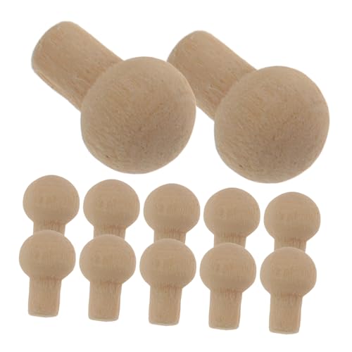 Gatuida 12 Stück Zubehör für Puppenhäuser Kinderzimmer-Dekoration Miniaturmöbelgriffe mini Mini-Puppenhaus flurschrank DIY-Griffe für Mini- Hausgriff ersetzen hölzern von Gatuida