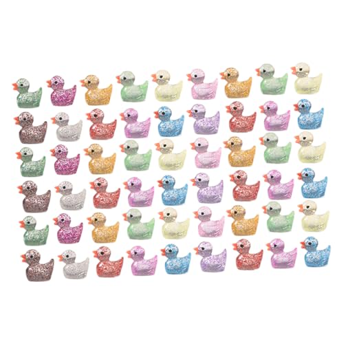 Gatuida 120 Stück Teiliges Mini Glitzer Harz Enten Bunte Miniatur Tiere Figuren für Puppenhaus Micro Landschaft Lebendige Dekoration für Aquarium Garten DIY Basteln Geburtstagsfeier von Gatuida