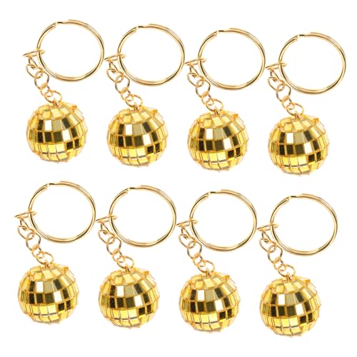 Gatuida 12Stücke Retro Disco Spiegelkugel Schlüsselanhänger Vintage Schlüsselhalter Für Jahre Partydekoration Halloween Und Weihnachten Partygeschenke von Gatuida