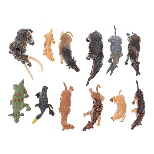 Gatuida 12Stücke Tier Simulierte Tierfiguren für Umweltfreundliches Kunststoffmaterial für Party Dekorationen und Lernspielzeug von Gatuida
