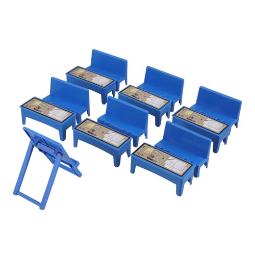 Gatuida 13 Stück Miniatur Möbelset für Puppenhäuser Teiliges Schulbedarf Set mit Tisch Stuhl und Tafel für Kreatives Kindersichere Materialien für Rollenspiele von Gatuida