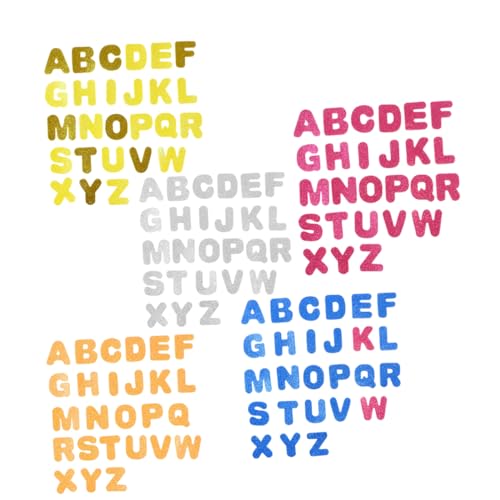 Gatuida 130 Stück Buchstaben Sticker Selbstklebende Glitzernde Eva Aufkleber Bunten Farben für Kreative Bastelprojekte von Kindern für DIY Scrapbooking und Dekoration von Gatuida