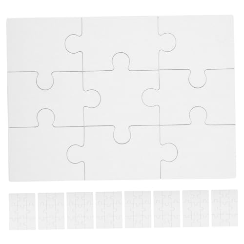 Gatuida 15 Blatt Leeres Puzzle für Blanko Jigsaw Puzzles zum Bemalen und Gestalten für Kreative DIY Projekte und Künstlerisches Ausdrücken pro Stück von Gatuida