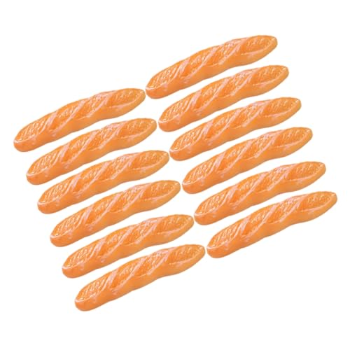 Gatuida 15 Stück Teiliges Mini brotmodell aus Resin Realistische Puppenhaus deko Detailreiche Baguette Nachbildung als Fake Food Modell für Mini bäckerei Dekoration und Food Foto von Gatuida