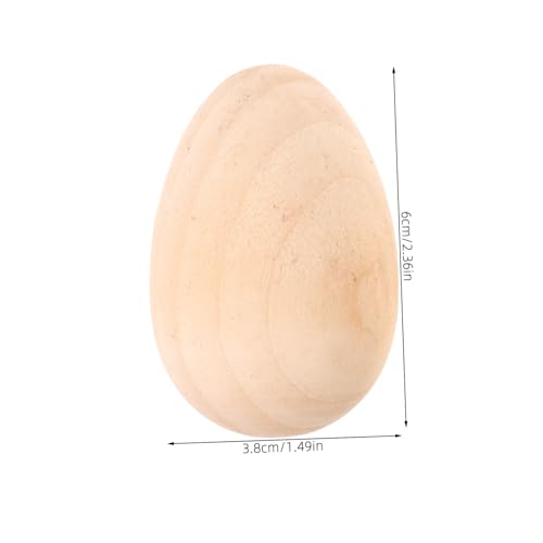 Gatuida 15 Stück Teiliges Realistische Holzeier zum Bemalen Naturbelassen Glatte Oberfläche für Basteln Ostereier DIY Dekoration Kindgerecht Vielseitig für Haus und Garten von Gatuida