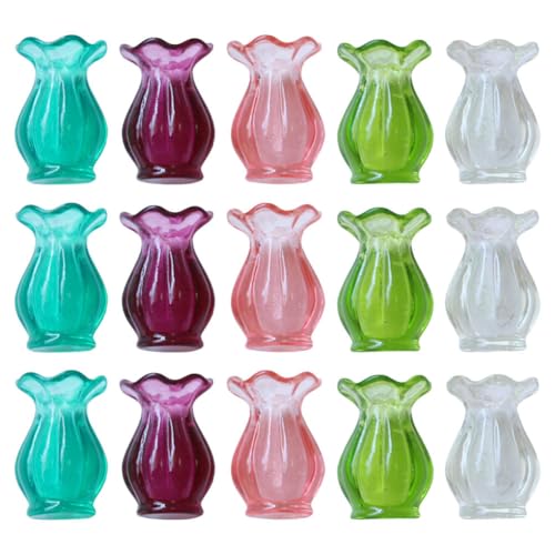 Gatuida 15 kleine Vasen für Puppenhausminiaturen – Mini-Blumentöpfe zum Basteln – kleine Pflanzgefäße – Dekoration für Minihaus-Feengartenszenen Gatuida 15 kleine Vasen für Puppenhausminiaturen – Mini-Blumentöpfe zum Basteln – kleine Pflanzgefäße – Dekoration für Minihaus-Feengartenszenen von Gatuida