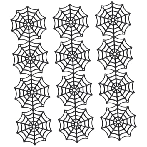 Gatuida 150 Stück Teiliges Halloween Spinnennetz Dekorationsset aus Schwarzem Kunststoff Realistisches Spinnennetz Zubehör für Gruselige Halloween Party und Szenendekoration Vielseitig für von Gatuida