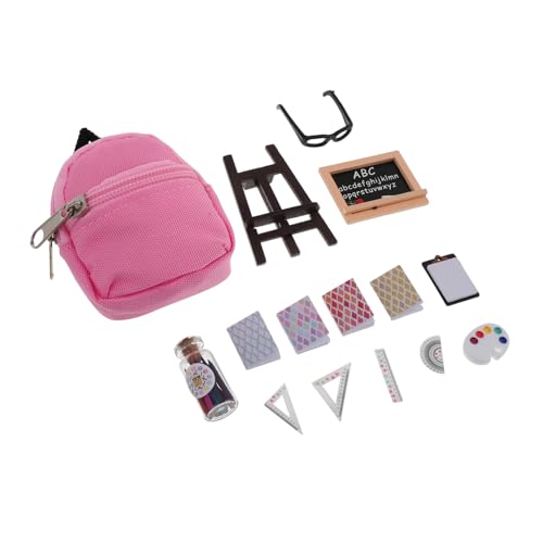 Gatuida 16 Stück Rucksack Lineal Schreibutensilien Papier und Taschenrechner für Puppenhaus Langlebig Vielseitig Einsetzbar und Tragbar Gatuida 16 Stück Rucksack Lineal Schreibutensilien Papier und Taschenrechner für Puppenhaus Langlebig Vielseitig Einsetzbar und Tragbar von Gatuida