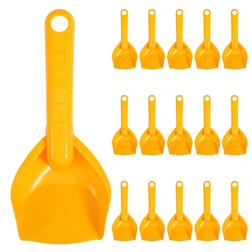 Gatuida 16 Stück Sandstrandschaufeln für Kinder, Kunststoff, Sandschaufeln, Spielzeug, Sandkasten, Garten, Graben, Spielset, Partygeschenk für Kinder, Spiele im Freien, Orange von Gatuida