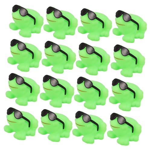 Gatuida 16 Stück Teiliges Badewannenspielzeug Lustige Frosch Spielzeuge mit Sonnenbrille für Kleinkinder und Badespaß der Badewanne und Schaumstoffverpackt Gatuida 16 Stück Teiliges Badewannenspielzeug Lustige Frosch Spielzeuge mit Sonnenbrille für Kleinkinder und Badespaß der Badewanne und Schaumstoffverpackt von Gatuida