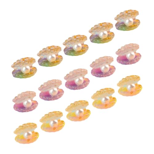 Gatuida 16 Stück Teiliges Leuchtendes Muschel mit Perlen Farbverlaufene DIY Schmuckfiguren Glänzende Shell Charms für Bastelarbeiten und Partydeko von Gatuida