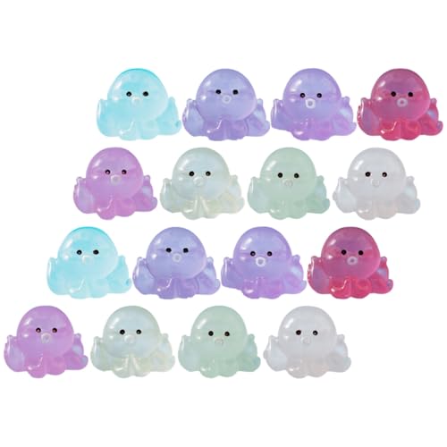 Gatuida 16 Stück Teiliges Mini Figuren aus Resin Leuchtende Kleine Miniatur für Gartendeko Feengarten Aquarium Leicht und Detailreich Vielseitige Dekoration für Haus und Außenbereich von Gatuida