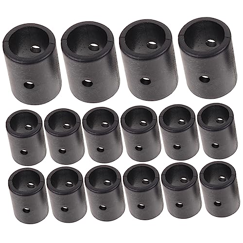 Gatuida 16 Stück Tischring Endkappe Für Fußballstange Kickertisch Endkappen Kickergriffe Kappe Endabdeckungen Für Kicker Netz Billard- Kappen Für Kickerstangen Fußballtisch Spiel PVC Black von Gatuida