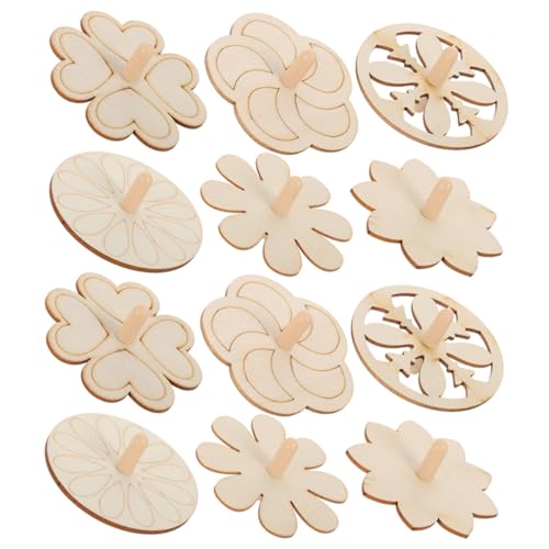 Gatuida 18 Stück Teiliges Holz Drehspindel Bastelset Unbemalt Langlebiges Leichtes DIY für Kreative Gyroskop Modelle in Blumen und Blattformen zum Bemalen und Dekorieren Fördert Gatuida 18 Stück Teiliges Holz Drehspindel Bastelset Unbemalt Langlebiges Leichtes DIY für Kreative Gyroskop Modelle in Blumen und Blattformen zum Bemalen und Dekorieren Fördert von Gatuida