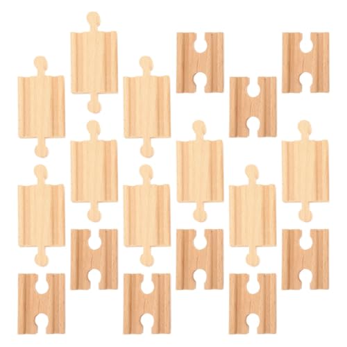 Gatuida 18 Stück Teiliges Holzschienen für Erweiterungsstücke für Holzspielzeug Eisenbahnen Robustes und Langlebiges Motorik und Logischem von Gatuida