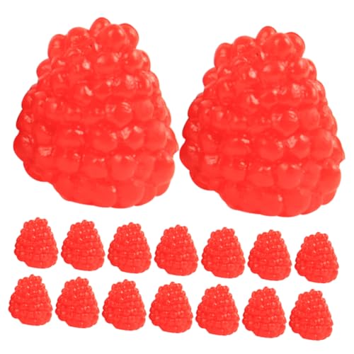 Gatuida 18 Stück Teiliges Realistisches Dekorationsset Lebensechte Himbeeren Vielseitige Fotorequisiten und Obstschalen Deko für Film Laden Zuhause von Gatuida