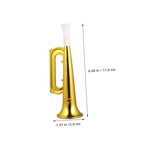 Gatuida 18stücke Kleine Goldene Trompete Spielzeug Ergonomisch Geformtes Horn Für Junge Mädchen Vielseitiges Anfeuerungsinstrument Für Sportveranstaltungen Und Konzerte Robustes von Gatuida