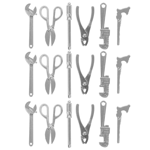 Gatuida 18-teiliges Miniatur-Puppenhaus-Werkzeugset – 1:12 Miniatur-Reparaturwerkzeug-Set, multifunktionale kleine Gegenstände für Puppendekorationszubehör Gatuida 18-teiliges Miniatur-Puppenhaus-Werkzeugset – 1:12 Miniatur-Reparaturwerkzeug-Set, multifunktionale kleine Gegenstände für Puppendekorationszubehör von Gatuida