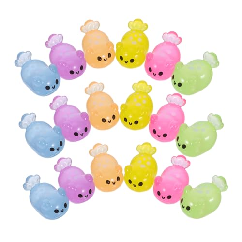 Gatuida 18stücke Mini-meerestierfiguren Aus Kunstharz Kleine Meerestierstatuen Für Aquarien-Ornamente Und Wohnaccessoires Leuchtend von Gatuida