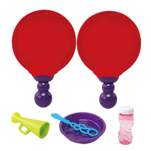 Gatuida 1Satz Bubble Racket Set Interaktives Seifenblasenspielzeug für Eltern für Spielplatz Park Strand und Schwimmbad Erzeugt Bunte Blasen und Fördert Sozialen Spaß von Gatuida