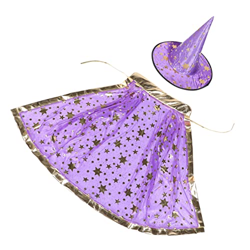 Gatuida 1Satz Cape mit Hut Cosplay Kostüm für Sternmuster Design für Halloween Karneval und Bühnenaufführungen Gatuida 1Satz Cape mit Hut Cosplay Kostüm für Sternmuster Design für Halloween Karneval und Bühnenaufführungen von Gatuida