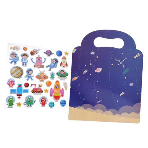 Gatuida 1Satz DIY Aufkleberbuch Kreatives Stickerbuch für Wiederverwendbare Aufkleber für Vorschulpädagogik Fördert Vorstellungskraft und Vokabular für Zuhause und Kindergarten von Gatuida