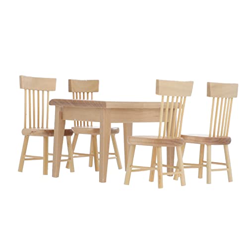 Gatuida 1Satz Miniatur Möbel Set für Puppenhaus Teiliges Set mit Tisch und Stühlen für Kreative Spielwelten Puppenhaus Zubehör für Sammler Gatuida 1Satz Miniatur Möbel Set für Puppenhaus Teiliges Set mit Tisch und Stühlen für Kreative Spielwelten Puppenhaus Zubehör für Sammler von Gatuida