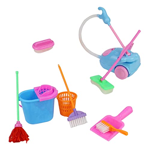 Gatuida 1Satz Miniaturreinigungsset für Puppenhäuser Teiliges Spielzeugset für Besen Staubsauger und Wischmopp Bunte Reinigungsspielzeuge für Rollenspiele und Kreative Spielzeiten Gatuida 1Satz Miniaturreinigungsset für Puppenhäuser Teiliges Spielzeugset für Besen Staubsauger und Wischmopp Bunte Reinigungsspielzeuge für Rollenspiele und Kreative Spielzeiten von Gatuida
