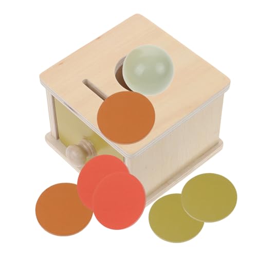 Gatuida 1Satz Montessori Spielzeugbox mit und Ballwurf Funktion Pädagogisches Holzspielzeug für Kleinkinder Fördert Hand Augen Koordination und Objektbeständigkeit Sicheres von Gatuida