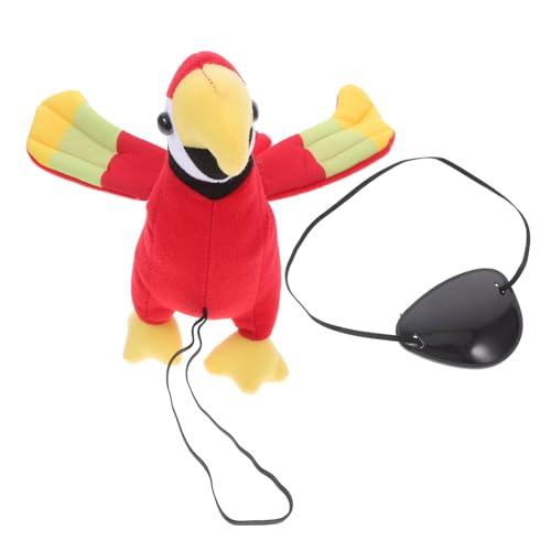 Gatuida 1Satz Papagei Schulterdekoration für Piratenkostüm Teiliges mit Augenklappe Zubehör für Halloween und Rollenspiele Authentisches Piraten Accessoire für Jungen von Gatuida