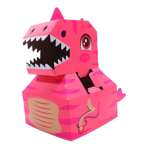 Gatuida 1Satz Tragbare DIY Dinosaurier Kartonbox für Kreatives Cosplay aus Pappe Lehrreiche Bastelaktivität für Hand Auge Koordination und Farbverständnis von Gatuida