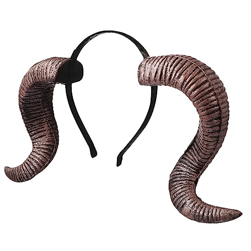 Gatuida 1Stück Halloween Kopfschmuck mit Schafhorn Design Haaraccessoire für Kostümpartys und Dekoration Leicht und Bequem Tragbar für Unvergessliche Halloween von Gatuida