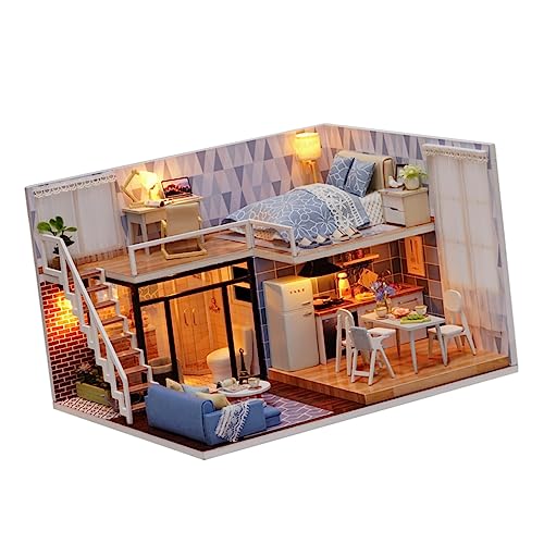 Gatuida 1Stück Miniatur DIY Haus Lustiges Handwerk für Kreatives Zusammenbau Sanftem Blau Geeignet für Familien und Freunde Fördert Kreative Fähigkeiten und Sicheres Gatuida 1Stück Miniatur DIY Haus Lustiges Handwerk für Kreatives Zusammenbau Sanftem Blau Geeignet für Familien und Freunde Fördert Kreative Fähigkeiten und Sicheres von Gatuida