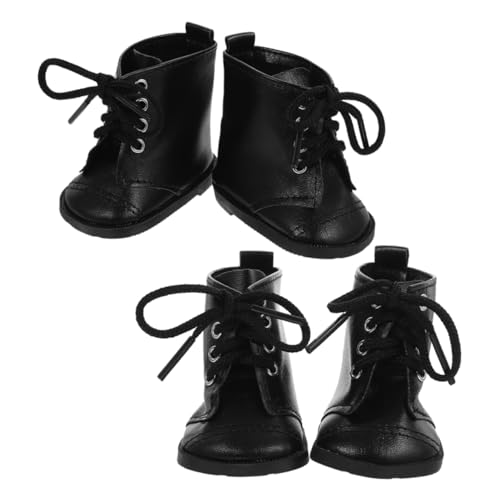 Gatuida Stilvolle Ankleidestiefel Für 2 Paar Puppenschuhe Aus Pu-Leder Modisches Design von Gatuida