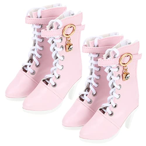 Gatuida 2 Paare Puppen Hochhackige Stiefel Mode Schuhe für Puppen Miniatur Zubehör für Ankleiden von Gatuida