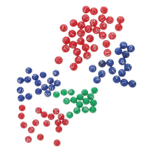Gatuida 2 Packungen Kleine Lotteriekugeln aus Robustem Kunststoff Nummerierte Raffle Balls für Partyspiele und Tombola Farbige Langlebige Spielbälle mit Klarer Zahlenprägung für von Gatuida