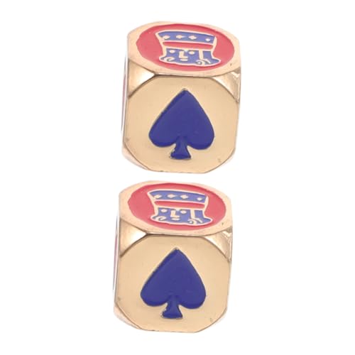 Gatuida 2 STÜCK Multifunktionale Würfel aus Robustem Zinklegierung Herzförmiges Design für Tarot Wahrsagung und Brettspiele Ausgewogen und Langlebig für Unterhaltung und Lernspiele von Gatuida