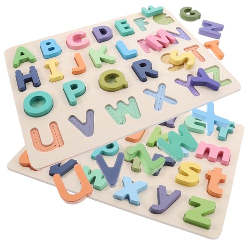 Gatuida 2 Sätze Alphabet Holzpuzzle Lernspielzeug Pädagogisches Buchstaben Zuordnungsspiel Kognitive Puzzle für Vorschulkinder zur Logisches und Feinmotorik Gatuida 2 Sätze Alphabet Holzpuzzle Lernspielzeug Pädagogisches Buchstaben Zuordnungsspiel Kognitive Puzzle für Vorschulkinder zur Logisches und Feinmotorik von Gatuida