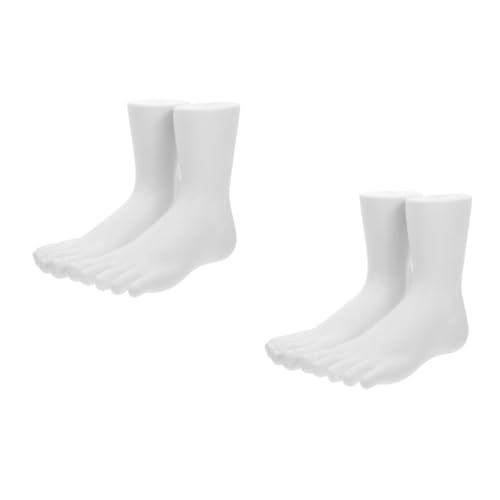 Gatuida 2 Sätze Ausstellungsständer Für Fußmodelle Fußpuppe Für Schuhe Fuß Schaufensterpuppe Schaufensterpuppenfüße Für Schuhe Schaufensterpuppenbeinfuß Sockendisplay Pvc Weiß 2 Stück * 2 von Gatuida