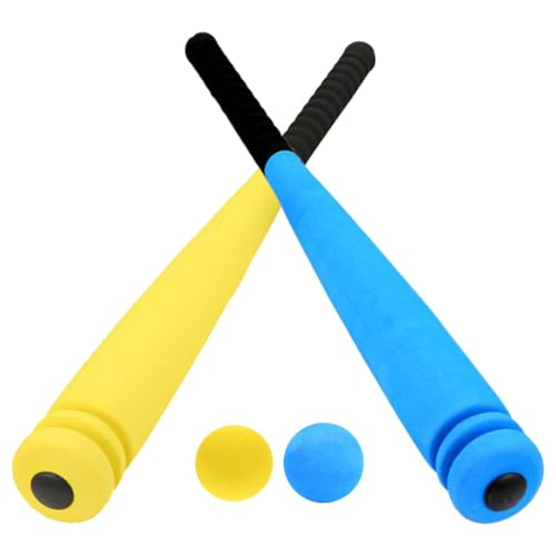 Gatuida 2 Sätze Baseballschläger Teiliges Eva Schaumstoff für Draußen Blau und Gelb Je Ball für Junge Mädchen und Lernzentren von Gatuida
