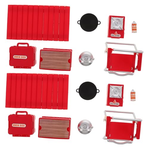 Gatuida 2 Sätze Camping Spielset mit Kleinen Tragbaren Mini Klappstühlen Realistischem Picknicktisch und Tragbarem Herd Authentisches Outdoor Rollenspiel für Drinnen und Draußen von Gatuida