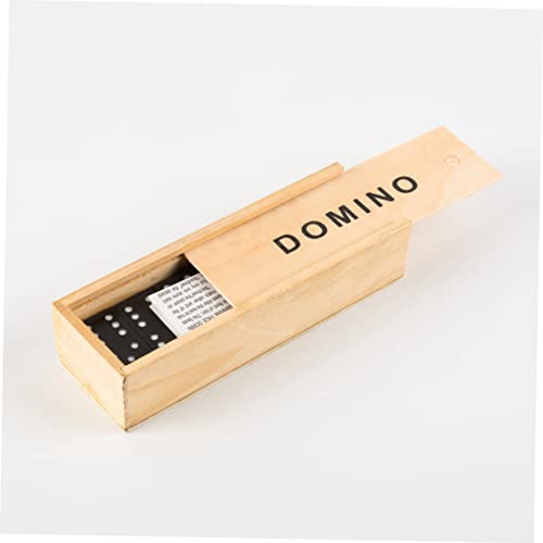 Gatuida 2 Sätze Domino Holzspielzeuge aus Premium Holz Domino Brettspiele Lernspielzeug für Kreativität und Praktische Denkfähigkeit Tragbares Set mit Aufbewahrungsbox für Bildung von Gatuida
